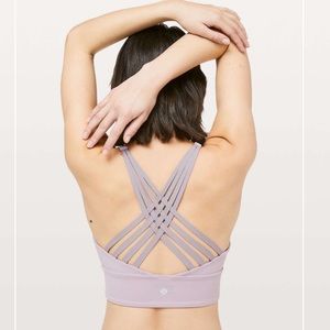 Lululemon Free To Be Moved Bra Size 8 A/B cup Powdered Mauve/Dark Chrome